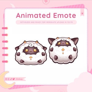 Lamball Animated Emote (Bounce) for Twitch, YouTube, Discord | Cute Palworld Emotes