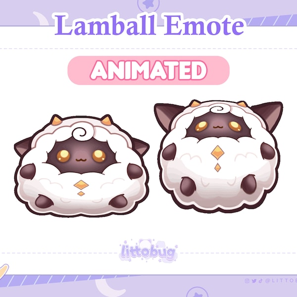 Lamball Animated Emote (Bounce) for Twitch, YouTube, Discord | Cute Palworld Emotes