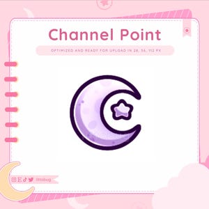 Moon Channel Point Icon for Twitch | Celestial Emotes | Sun and Stars