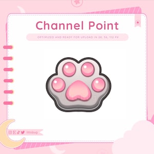 Animal Paw Channel Point Icon for Twitch | Kitty Emotes | Animal Twitch