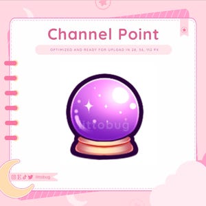Crystal Ball Channel Point Icon for Twitch | Witch Emotes | Cute Stream Assets