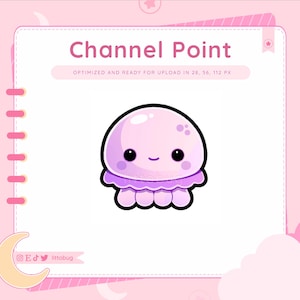Jellyfish Channel Point Icon for Twitch | Sea Creature Emotes | Fish Vtuber