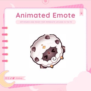 Lamball Animated Emote (Roll) for Twitch, YouTube, Discord | Cute Palworld Emotes