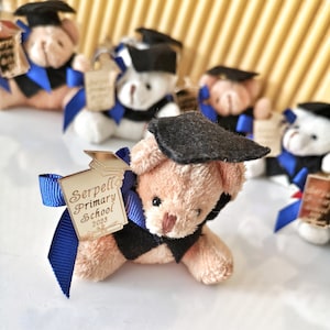 Favores personalizados del llavero del oso de peluche de graduación, favores de la fiesta de graduación de la universidad, regalos para la graduación