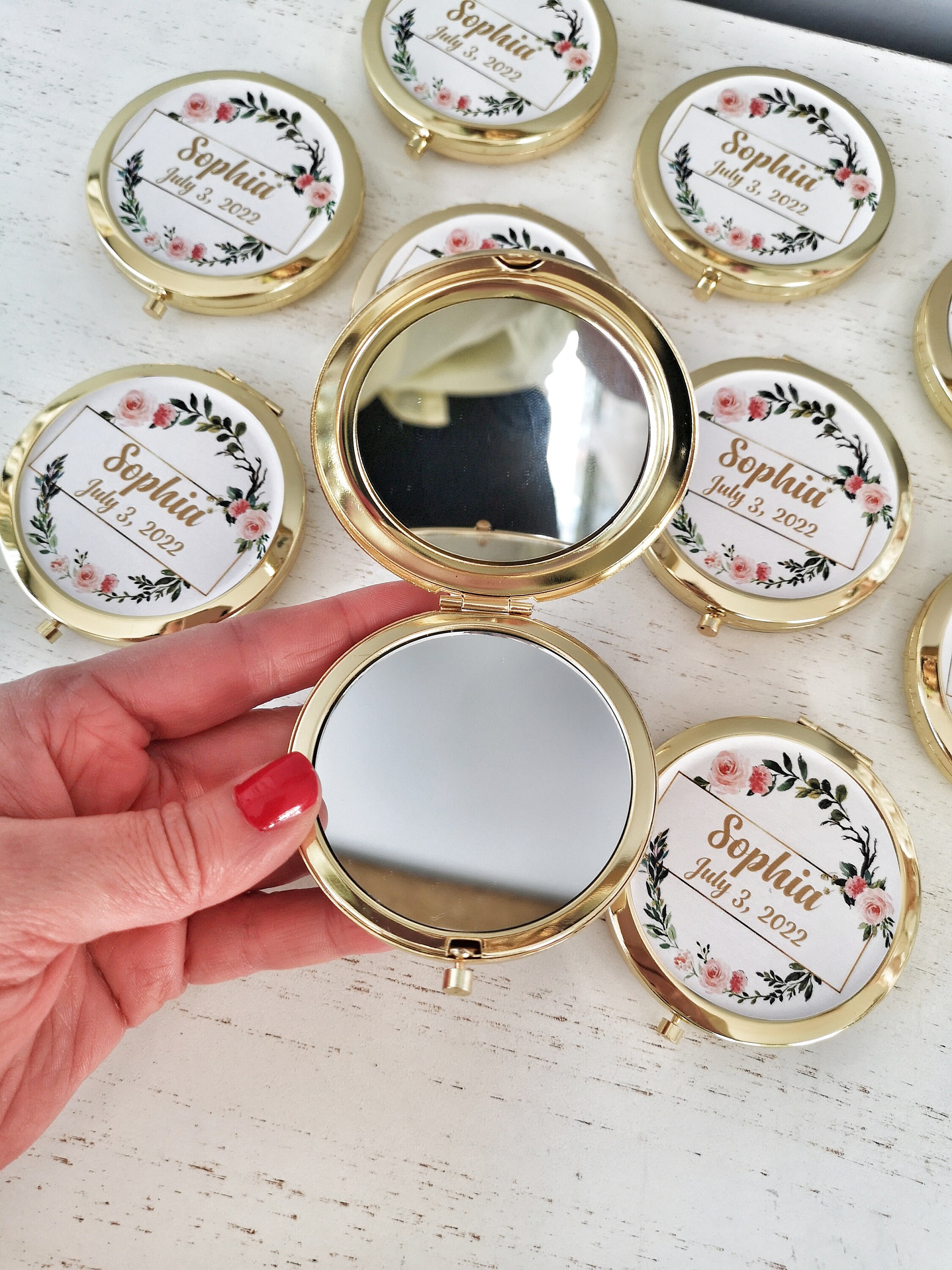 Custom Compact Mirror Gifts Personalized Mirror Gift Makeup - Etsy