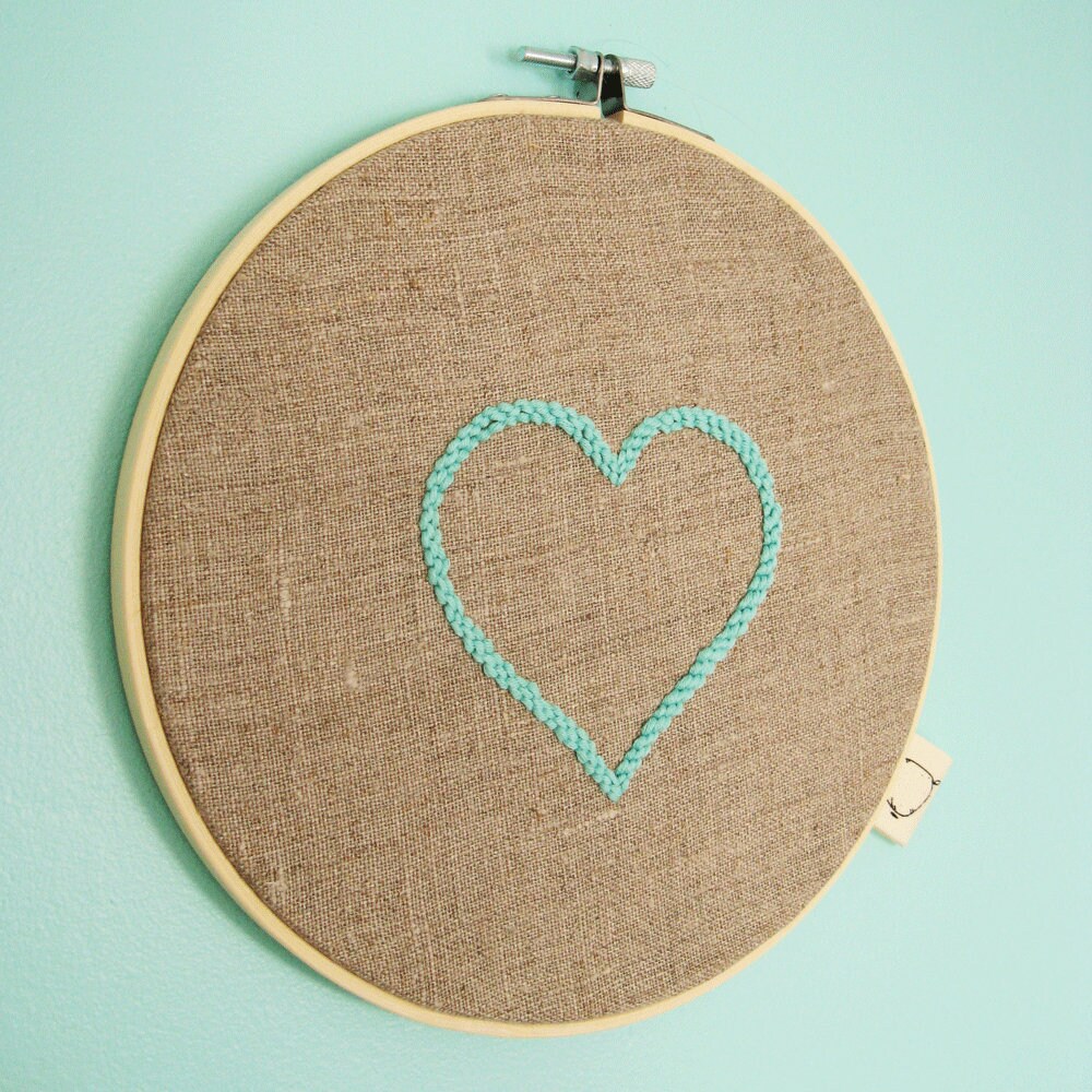 Tambour Coeur sur Lin