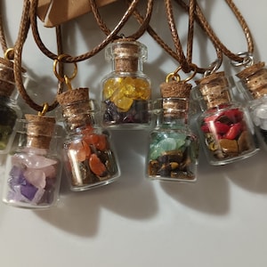 Mini magische kristallen pot ketting