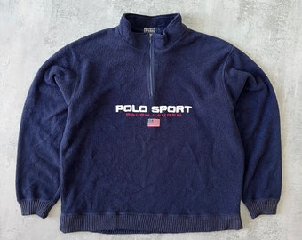 Polo Sport Ralph Lauren 1990s 1/4 embroidered zip fleece