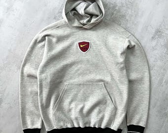 Sudadera con capucha Nike vintage de los 90, gruesa, bordada, talla XL, estilo streetwear.