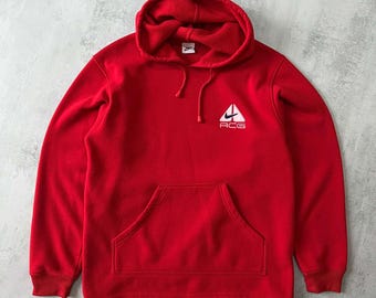 Sudadera con capucha Nike ACG Fleece vintage, talla XL, estilo años 90, ropa urbana para exteriores.