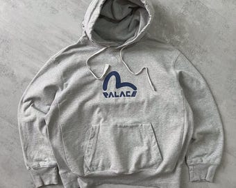 Sudadera con capucha Evisu x Palace XL, ropa de calle rara