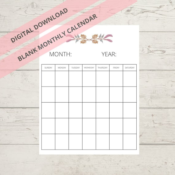 Printable Undated Calendar Digital - Il 570xN.4120711428 Gwki 