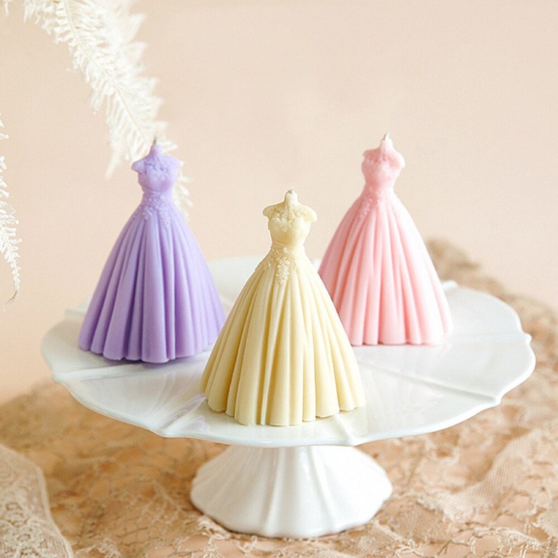 Wedding Dress Candle Bride Candle Wedding Decor Party Etsy