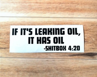 Leaking Oil Sticker - Etsy