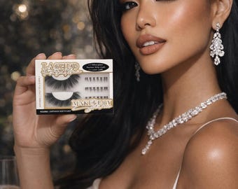 Ensemble de cils de mariée | Bande de cils vaporeux de luxe | Cils glamour de style russe | Faux cils réutilisables pour mariage et usage quotidien
