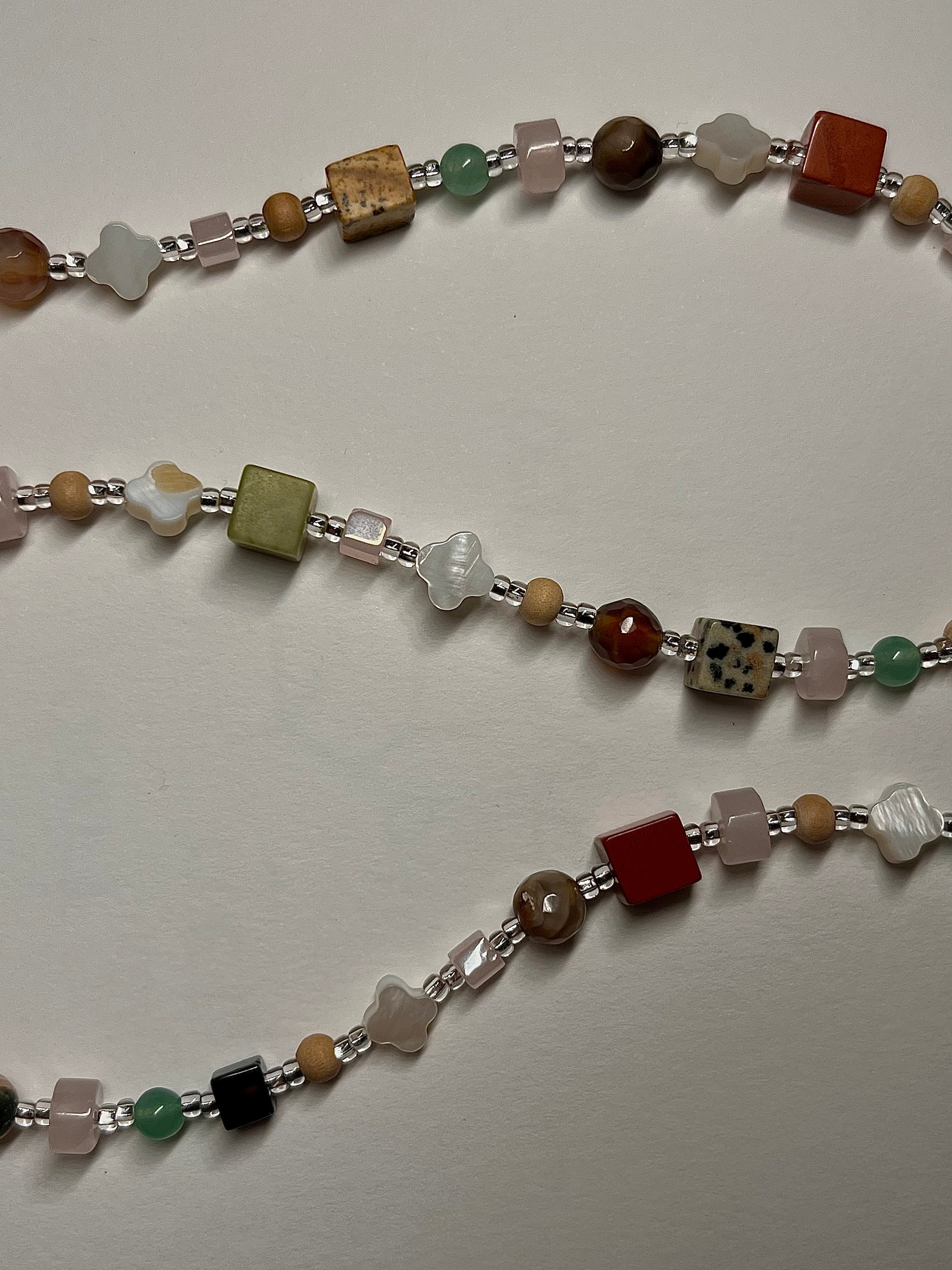 Confetti Heart Half Beaded Necklace- Waterproof main image 0