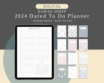 2024 Dated to Do Digital Planner, Hyperlinked Daily Planner With ...