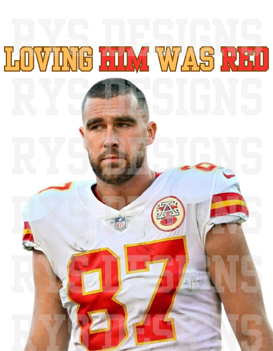 Travis Kelce loving Him Was Red Png - Etsy