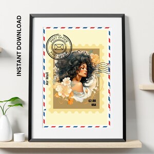Printable Black Girl Wall Art | Black Girl Art Print | Black Woman Art | Black Girl Poster