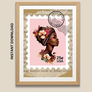 Black Woman Art |Black Girl Art Print | Black Girl Printable Wall Art | Black Girl Wall Art | Black Girl Poster | Black Woman Poster