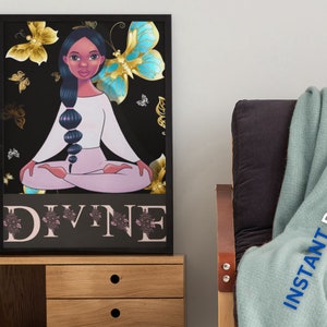 Black Girl  Wall Art, Black Girl Art Print, Black Girl Poster