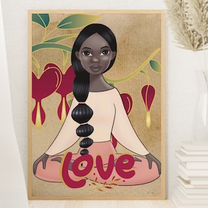 Black Girl  Wall Art, Black Girl Art Print, Black Girl Poster