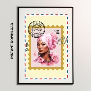 Black Girl Art | Black Girl Printable Wall Art | Black Girl Art Print | Black Girl Poster | Black Girl Art Print
