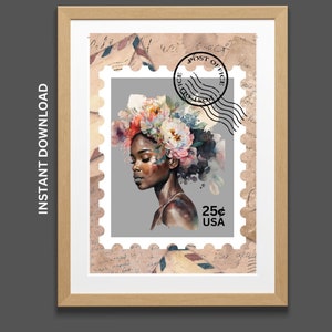 Black Girl Printable Wall Art | Black Girl Wall Art | Black Girl Poster | Black Woman Poster | Black Woman Art