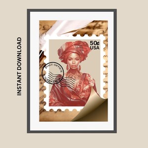 Printable Black Girl Printable Wall Art | Black Girl Wall Art | Black Girl Poster | Black Woman Poster | Black Woman Art