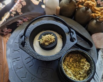 Cauldron Herbal Blend | Cast Iron | Handmade Incense Kit