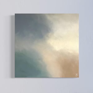 Abstract acrylic painting on 3D canvas, 50 x 50 cm