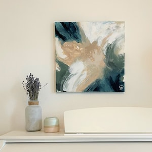 Abstract acrylic painting on canvas, 50 x 50 cm