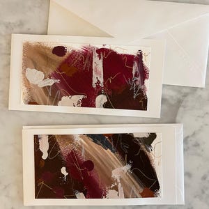 Grußkarten 2er Set, mit Briefumschlägen, handgemalt