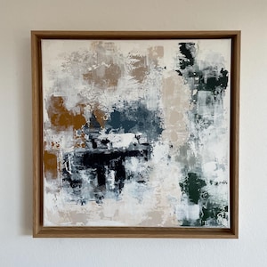 Abstract acrylic painting on canvas, 40 x 40 cm