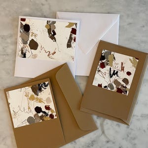 Grußkarten 3er Set, mit Briefumschlägen, handgemalt