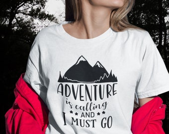 Adventure Is Calling and I Must Go Unisex Jersey Short Sleeve Tee