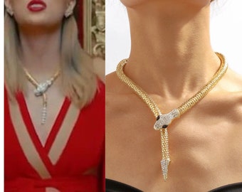 Reputation inspired Snake choker Necklace,  Eras tour gift