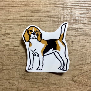 Beagle dog sticker, vinyl waterproof sticker, laptop sticker, water bottle sticker, beagle mom, dog mom, beagle dad, dog dad, dog sticker