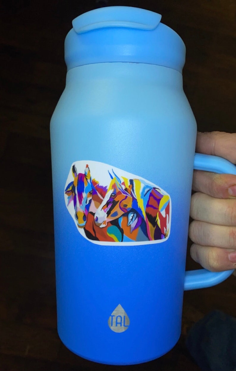 Rainbow Horse Vinyl Sticker Waterproof Sticker Water Bottle Etsy