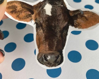 Cow sticker, decal, sticker for water bottles, laptop sticker, cow sticker, waterproof sticker, phone sticker