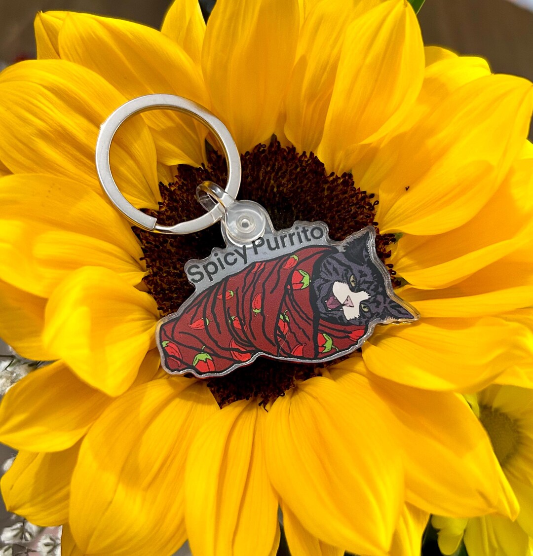 Key Chain Veterinary Spicy Purrito Veterinary Keychain, Funny Vet Sticker, Vet Tech Week ...