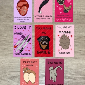 Tarjetas de San Valentín para veterinarios, tarjetas de San Valentín para imprimir, regalo veterinario con descarga digital, regalo de San Valentín para veterinarios, regalo veterinario, técnico veterinario