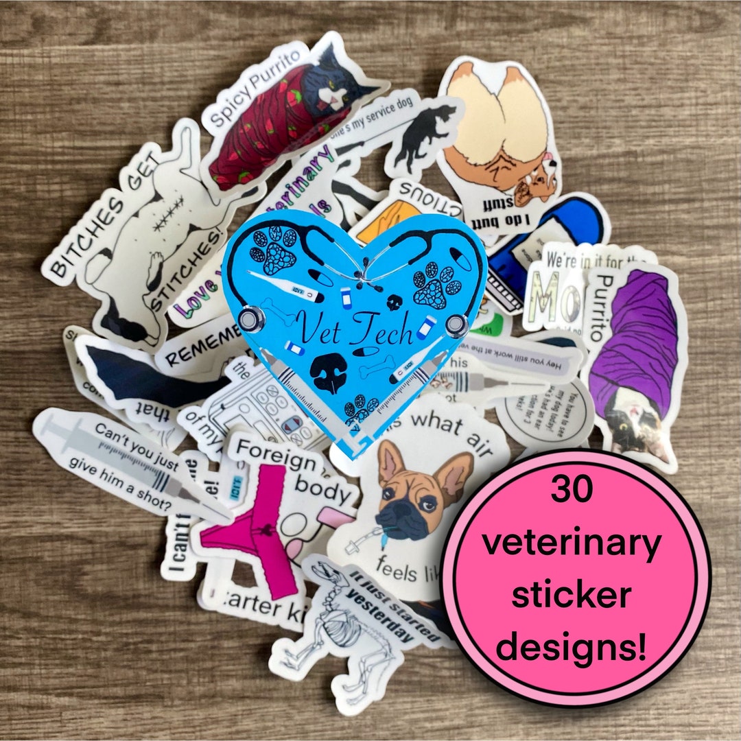 Veterinary Professionals Sticker Pack Vet Tech Stickers Etsy