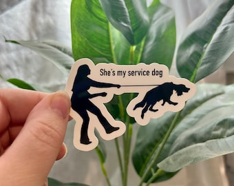 Fake service dog veterinary sticker, funny vet sticker, vet tech gift, vet tech week 2024, vet gifts, vet med sticker, waterproof sticker