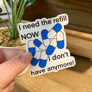 Refill veterinary sticker, vet tech sticker, veterinary sticker, vet med sticker, water bottle sticker, waterproof sticker, vet tech gift