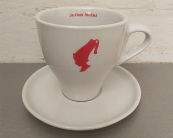 Tasse à café jumbo Julius Meinl et soucoupe vintage : tasse en céramique de collection (250 ml)