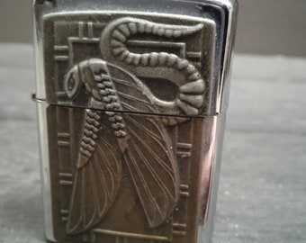 Encendedor Zippo vintage: Cobra con alas, Bradford, EE. UU.