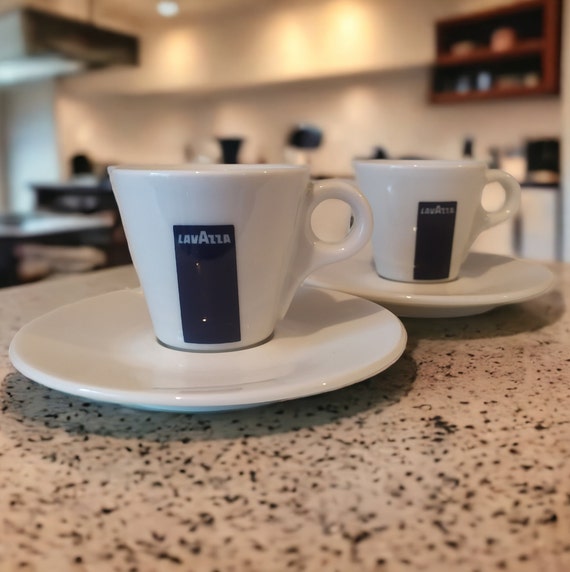 6x Lavazza Espresso Tassen Italienische Keramik Kaffeetassen & Untertassen