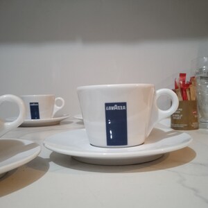 Set 6 Tazze Da Cappuccino In Ceramica Con Piattino - Smaltatura Reattiva, 140 Ml, Lavabili In Lavastoviglie E Microonde