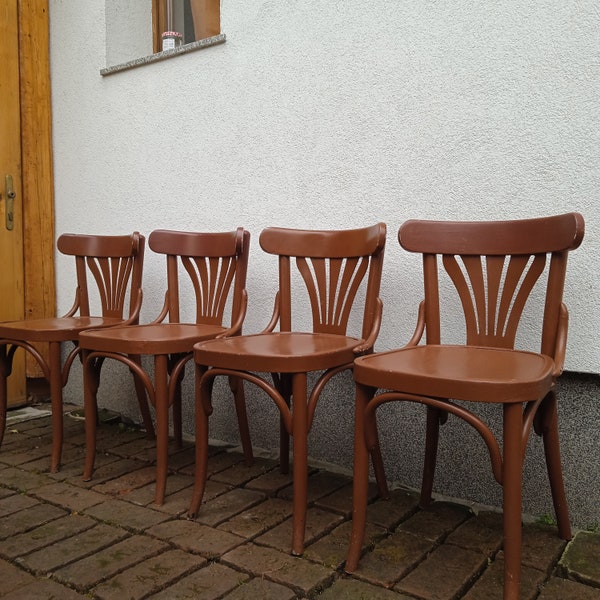 Chaises de bistrot français, Baumann pour Thonet, chaises de pub en bois vintage, chaises de cuisine, Café brasserie